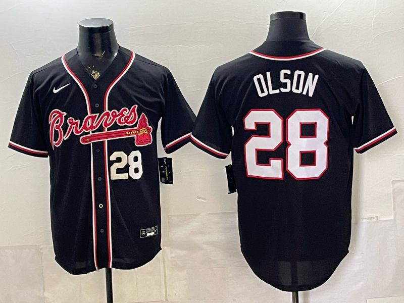 Men Atlanta Braves #28 Olson black Nike 2026 Jersey 05280012->atlanta braves->MLB Jersey